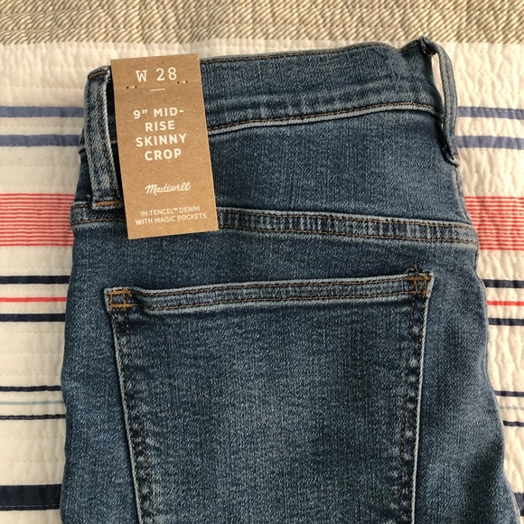 Madewell 9” Mid-Rose Skinny Crop Jeans Size 28 - Picture 4 of 4